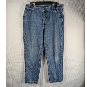 Wrangler Jeans 35x31 Men’s Regular Fit Relaxed Straight Leg Light Wash Vintage